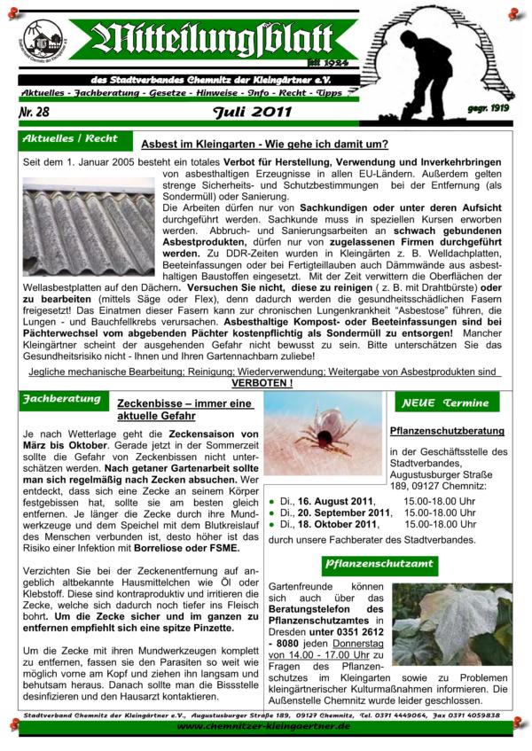 Mitteilungsblatt Juli 2011