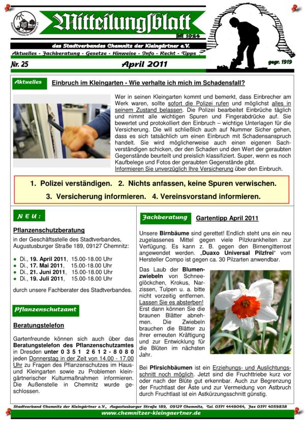 Mitteilungsblatt April 2011