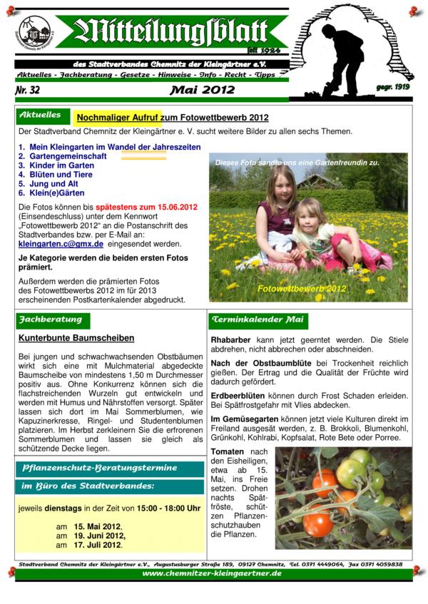 Mitteilungsblatt Mai 2012