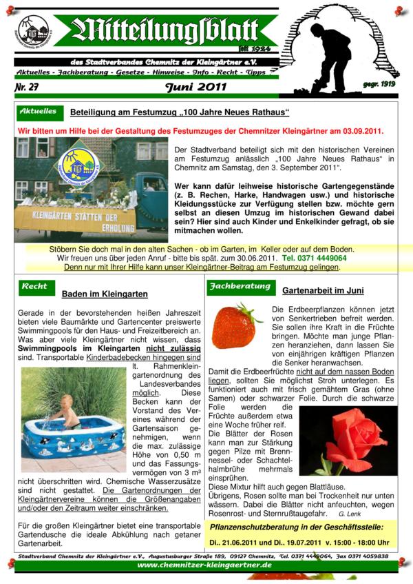 Mitteilungsblatt Juni 2011