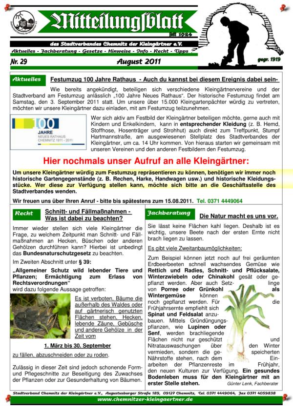 Mitteilungsblatt August 2011